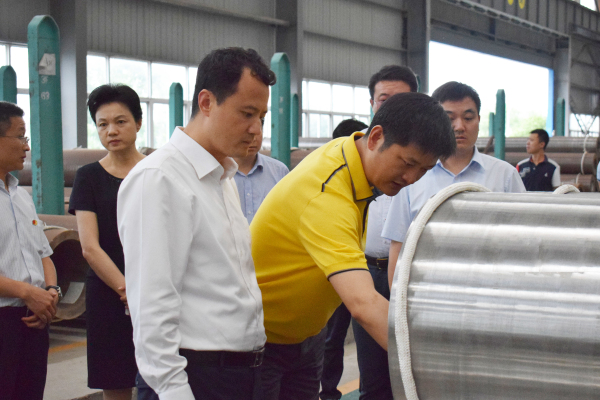 6月22日，團(tuán)省委書記王偉一行來到江都區(qū)，專題調(diào)研我區(qū)企業(yè)家創(chuàng)新創(chuàng)業(yè)情況。區(qū)委副書記、區(qū)政協(xié)主席曾慶玲等陪同調(diào)研。當(dāng)天下午，王偉一行來到龍川鋼管，受到了公司馬自強(qiáng)董事長的熱情接待。   △馬董事長向王偉書記一行介紹公司產(chǎn)品   在馬董事長的陪同下，王偉一行實地參觀了美鋼管業(yè)物流中心、六分廠大口徑高合金無縫鋼管生產(chǎn)線，了解了公司發(fā)展歷程、企業(yè)規(guī)模、產(chǎn)品結(jié)構(gòu)及在創(chuàng)新創(chuàng)業(yè)方面取得的成果，向馬董事長征求了對共青團(tuán)服務(wù)青年創(chuàng)新創(chuàng)業(yè)工作的意見和建議，勉勵企業(yè)家搶抓新一輪產(chǎn)業(yè)變革的機(jī)遇，銳意創(chuàng)新、潛心實干，進(jìn)一步做大做強(qiáng)，并要求各級團(tuán)組織更好地服務(wù)企業(yè)家，助力企業(yè)轉(zhuǎn)型升級。  △王偉書記一行參觀六分廠大口徑高合金無縫鋼管生產(chǎn)線
